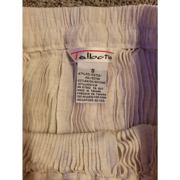 Talbots Pleated Midi Skirt, Linen Blend, Size S - Picture 3 of 5